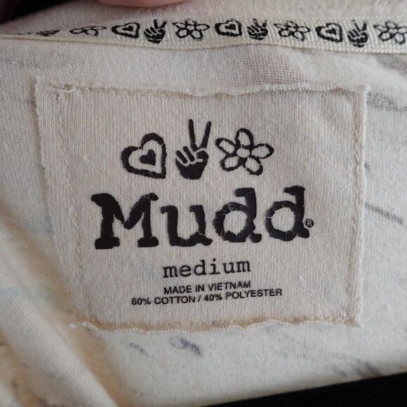 Mudd Vintage Shirt Womens Medium Long Sleeve Brown Blue Tan Animal Print Y2K 90s - Picture 3 of 11